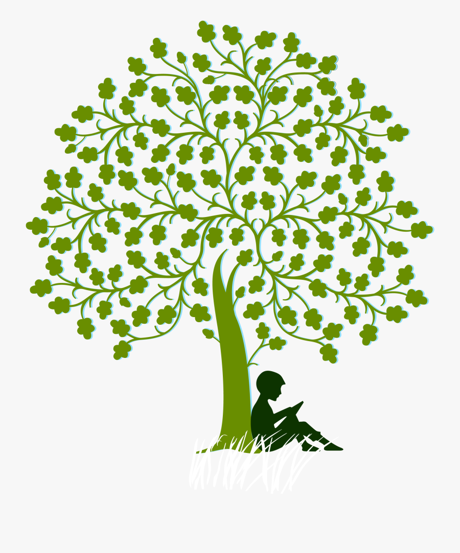 Improve - Reading Under A Tree, Transparent Clipart