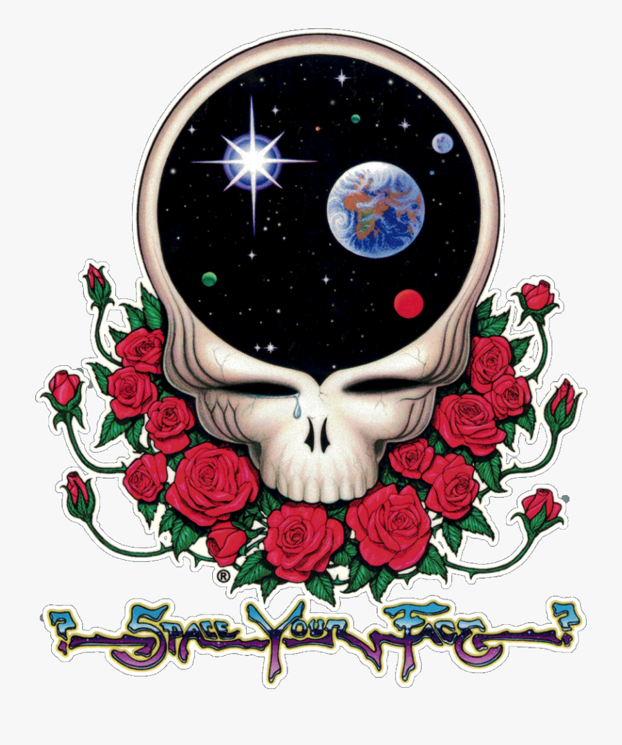 Grateful Dead Space Your Face - Grateful Dead Space Your Face Sticker, Transparent Clipart