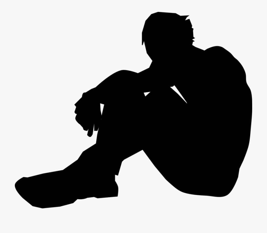 Silhouette Computer Icons Clip Art - Sad Person Silhouette Png, Transparent Clipart