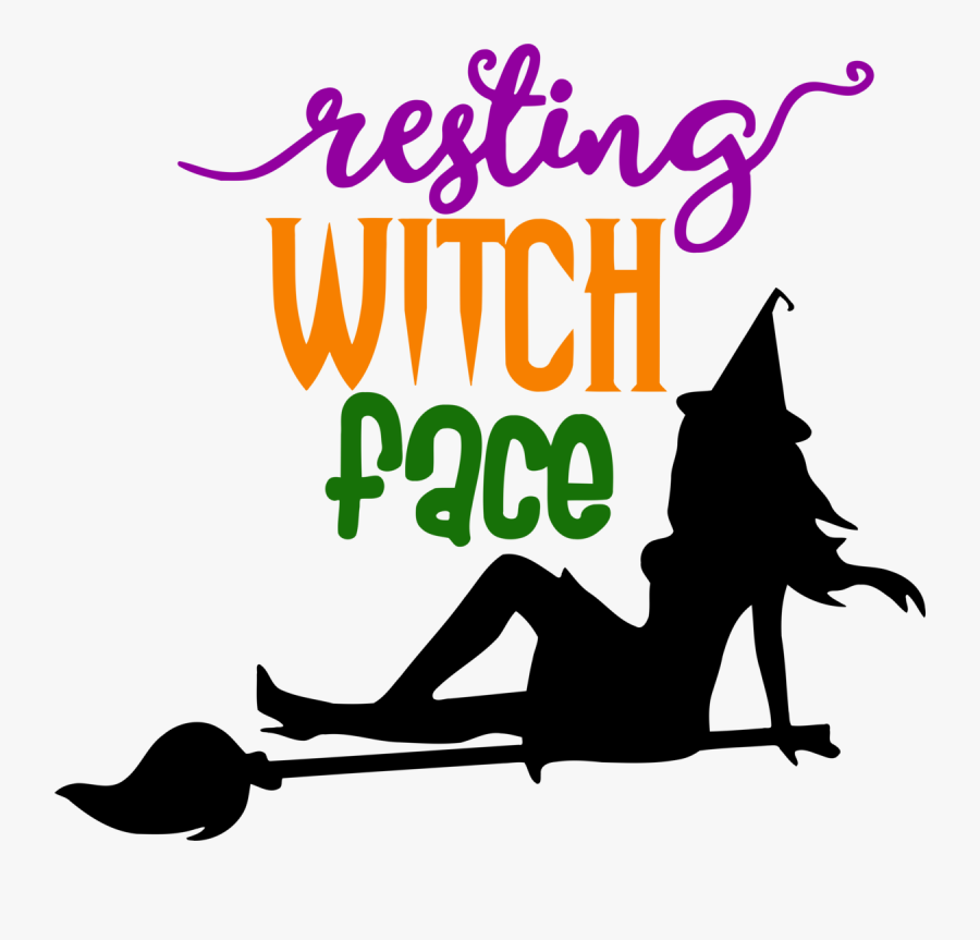 Resting Witch Face - Illustration, Transparent Clipart