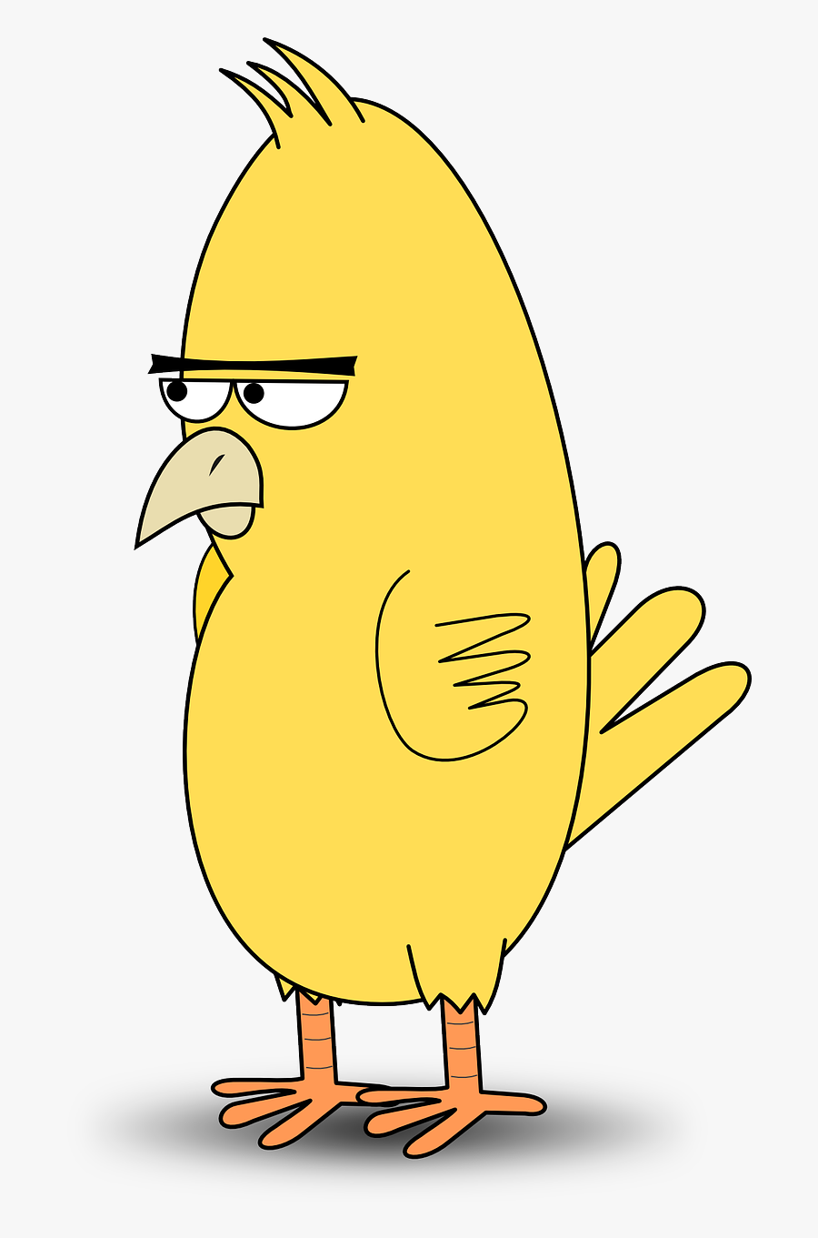 Bird Angry Animal Free Picture - Angry Birds Yellow Face Png, Transparent Clipart
