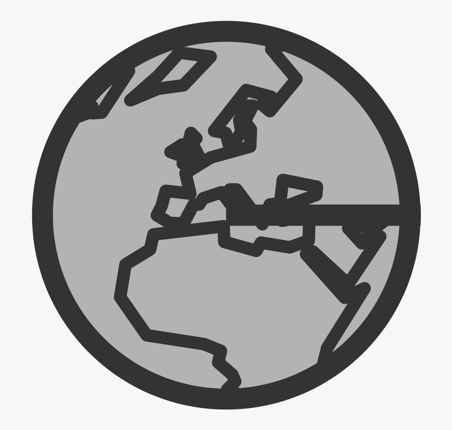 Grey Globe Svg Clip Arts - Globe Clip Art, Transparent Clipart