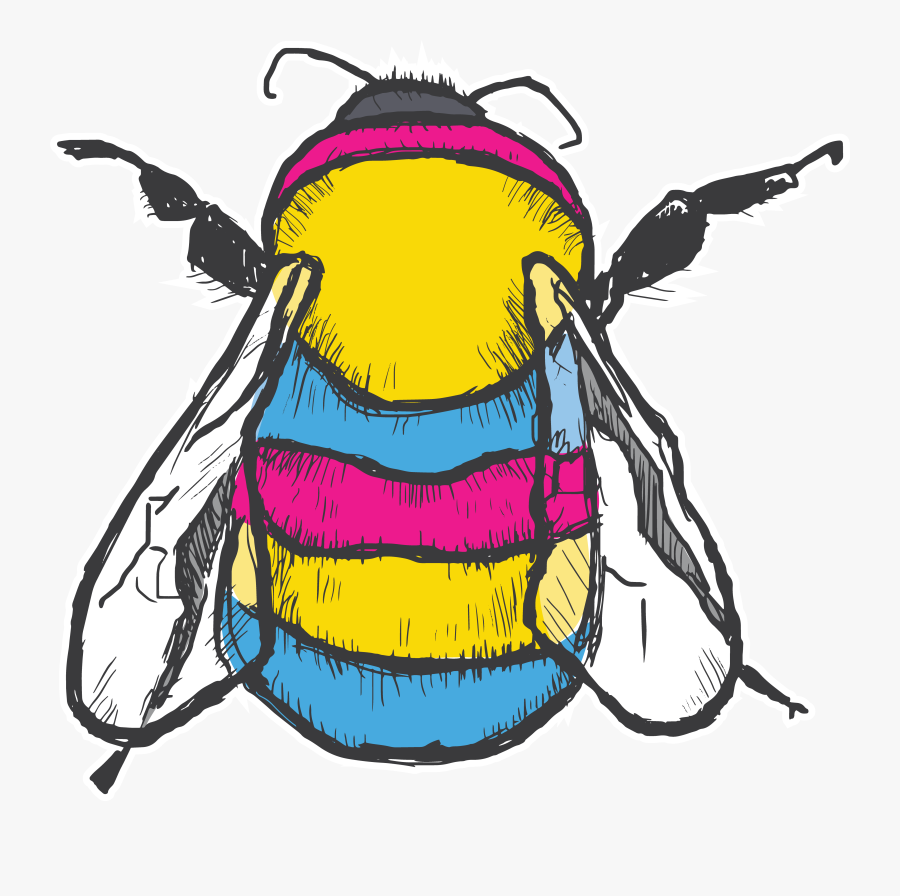 Pansexual Bee, Transparent Clipart