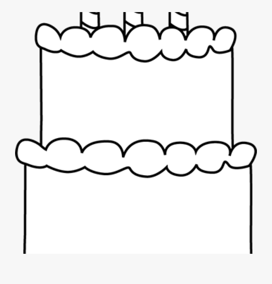 Birthday Cake Clipart Black And White Black And White - Birthday Cake Black And White Clipart, Transparent Clipart