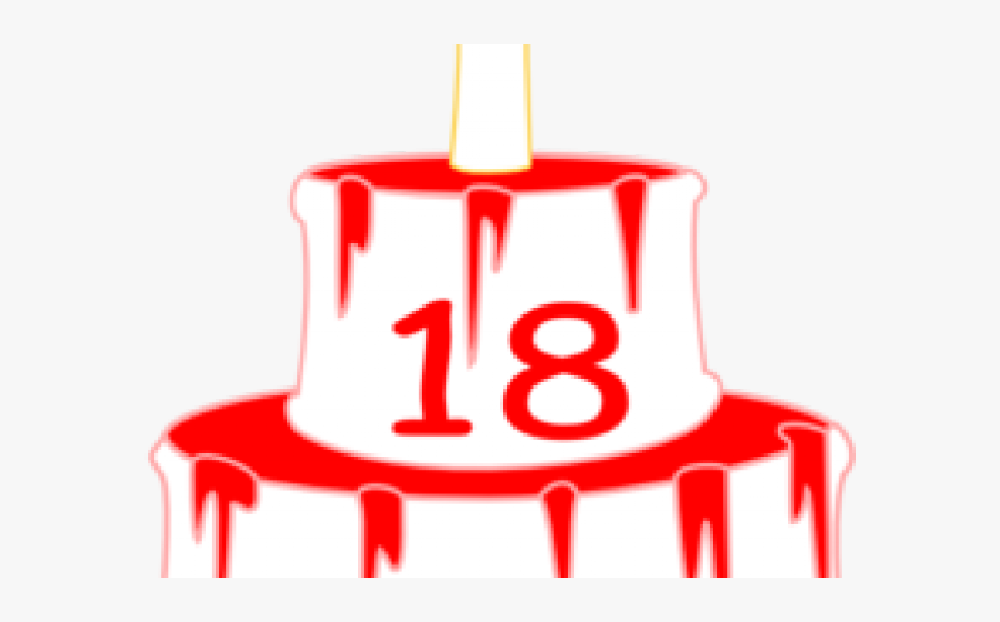 Transparent Birthday Cake Clipart Png - 18th Birthday Cake Png, Transparent Clipart