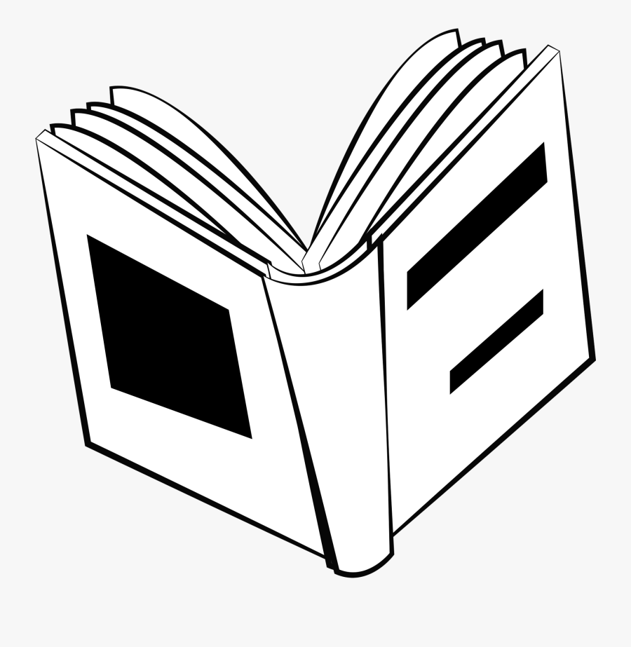 Open Book Drawing - Old Book Coloring Pages, Transparent Clipart
