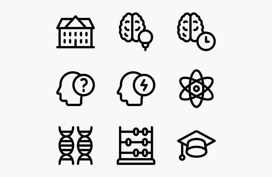 Education - Knowledge Icons, Transparent Clipart