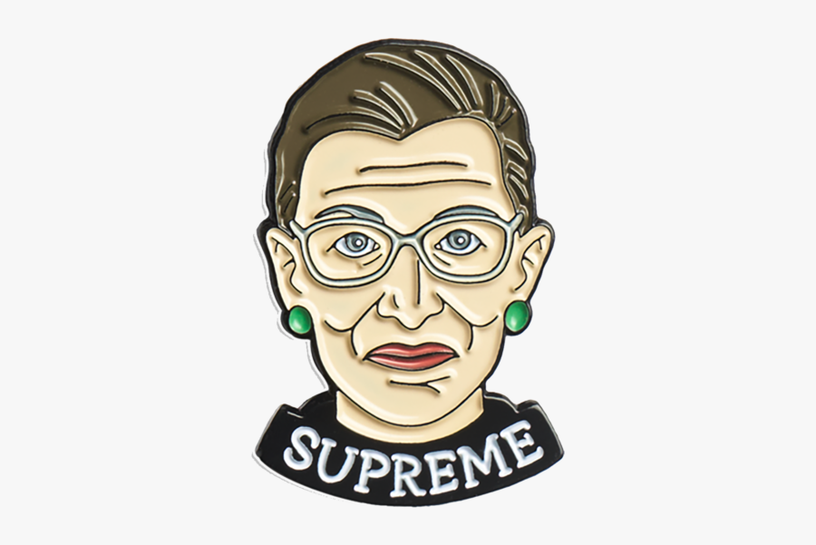 Ruth Bader Ginsburg Rbg Supreme Lapel Pin - Ruth Bader Ginsburg Supreme Pin, Transparent Clipart