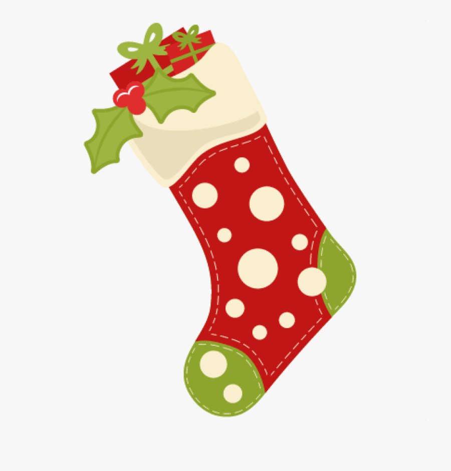 Stocking Cliparts - Cute Christmas Sock Clipart, Transparent Clipart