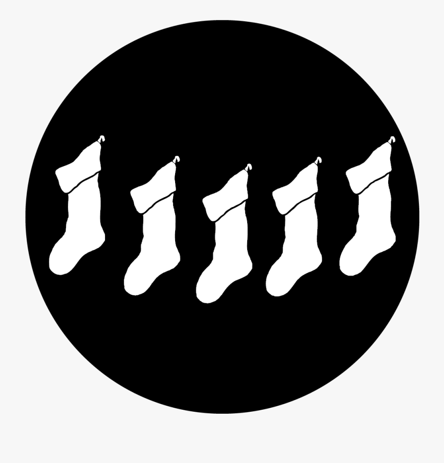 Apollo Design He-1458 Five Stockings B&w Superresolution, Transparent Clipart