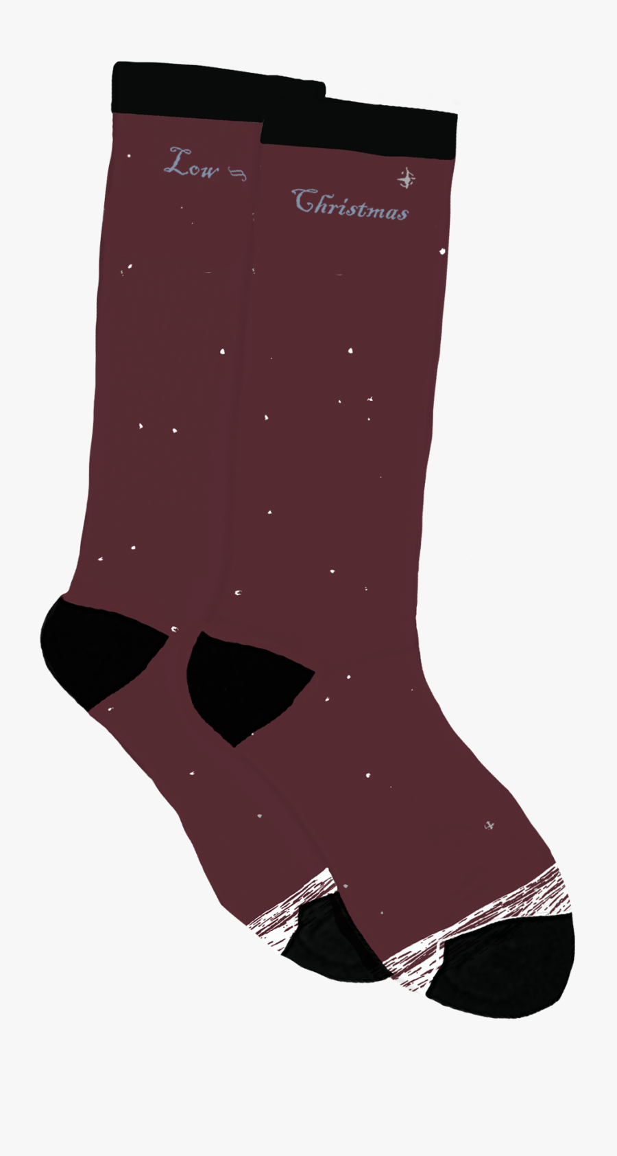 Image Of Low Christmas Socks - Sock, Transparent Clipart
