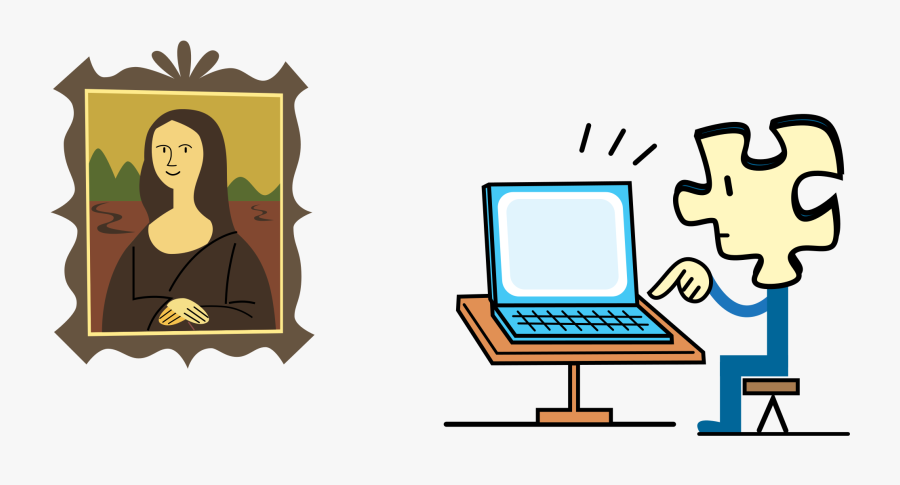 128px Puzzly Improving The Mona Lisa Article Svg Clipart - Mona Lisa Clipart Png, Transparent Clipart
