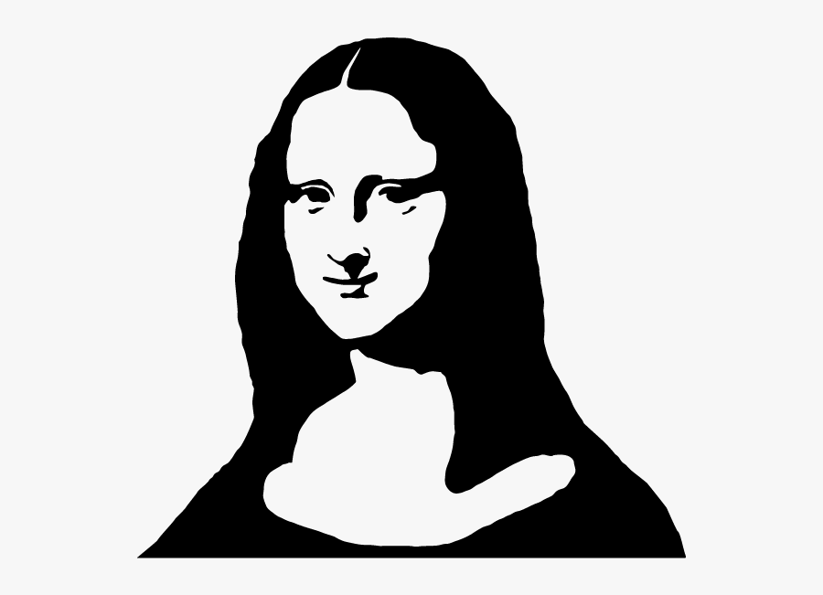 Clip Art Monalisa Desenho - Mona Lisa Stencil Parody, Transparent Clipart