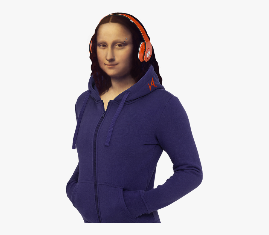 Monalisa Jacket Funny Painting Art Visualart Music - Louvre, Mona Lisa, Transparent Clipart