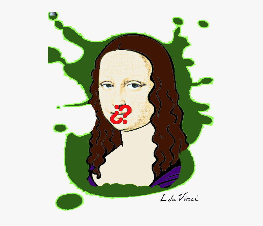 14 - Monalisa - Cartoon, Transparent Clipart