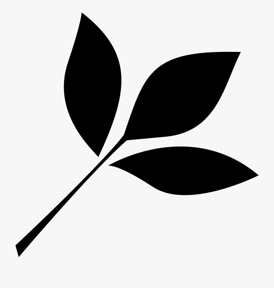 Leaf Png Black And White, Transparent Clipart