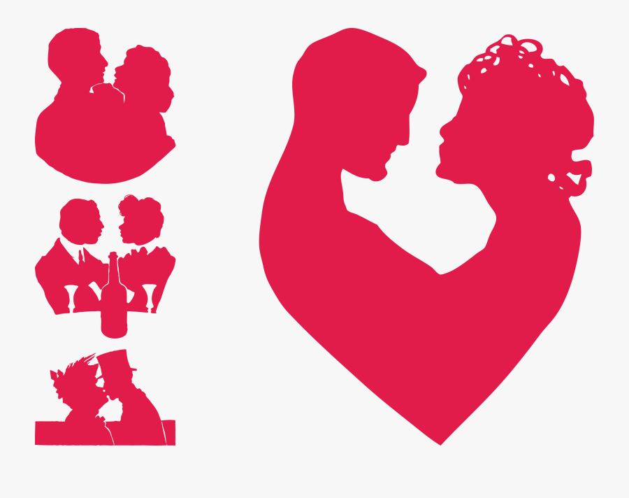 Clip Art Couples Silhouette Love Clip Art - Love Couples Vector Png, Transparent Clipart