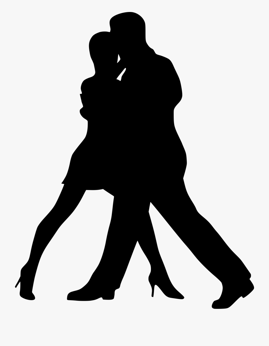 Dancing Couple Big Image Png - Tango Black And White, Transparent Clipart