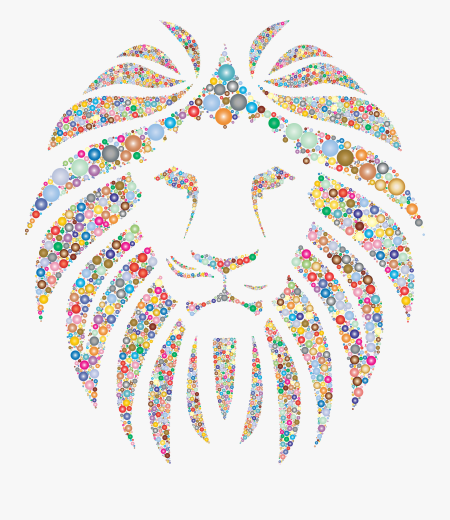 Art,symmetry,body Jewelry - Vector Lion Head Png, Transparent Clipart
