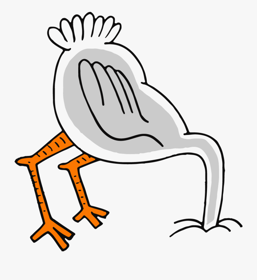 Ostrich Head In Sand Clipart, Transparent Clipart