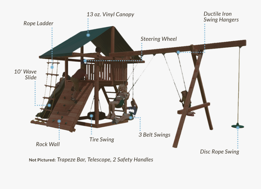 Swing Playground Slide Circus - Outdoor Playset, Transparent Clipart
