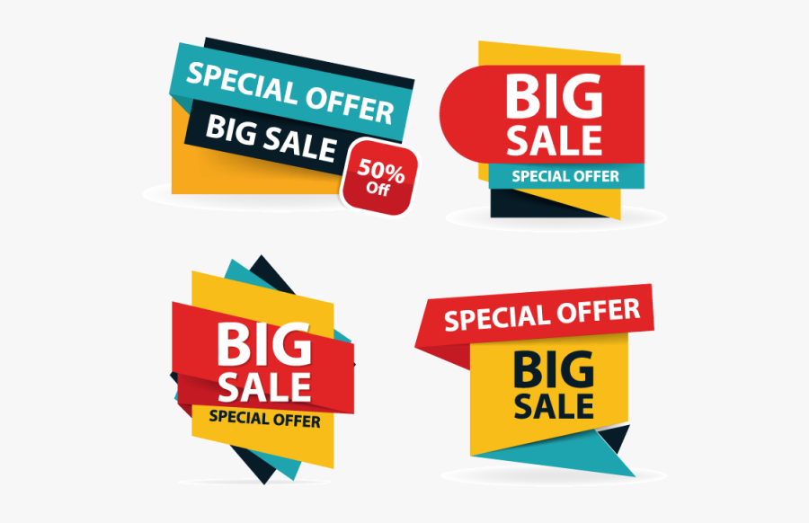 Clip Art Sale Banner Offer Vector - Christmas Sale, Transparent Clipart