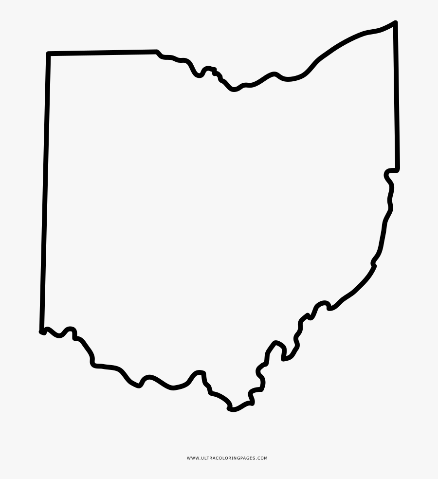Ohio Coloring Page - Line Art, Transparent Clipart