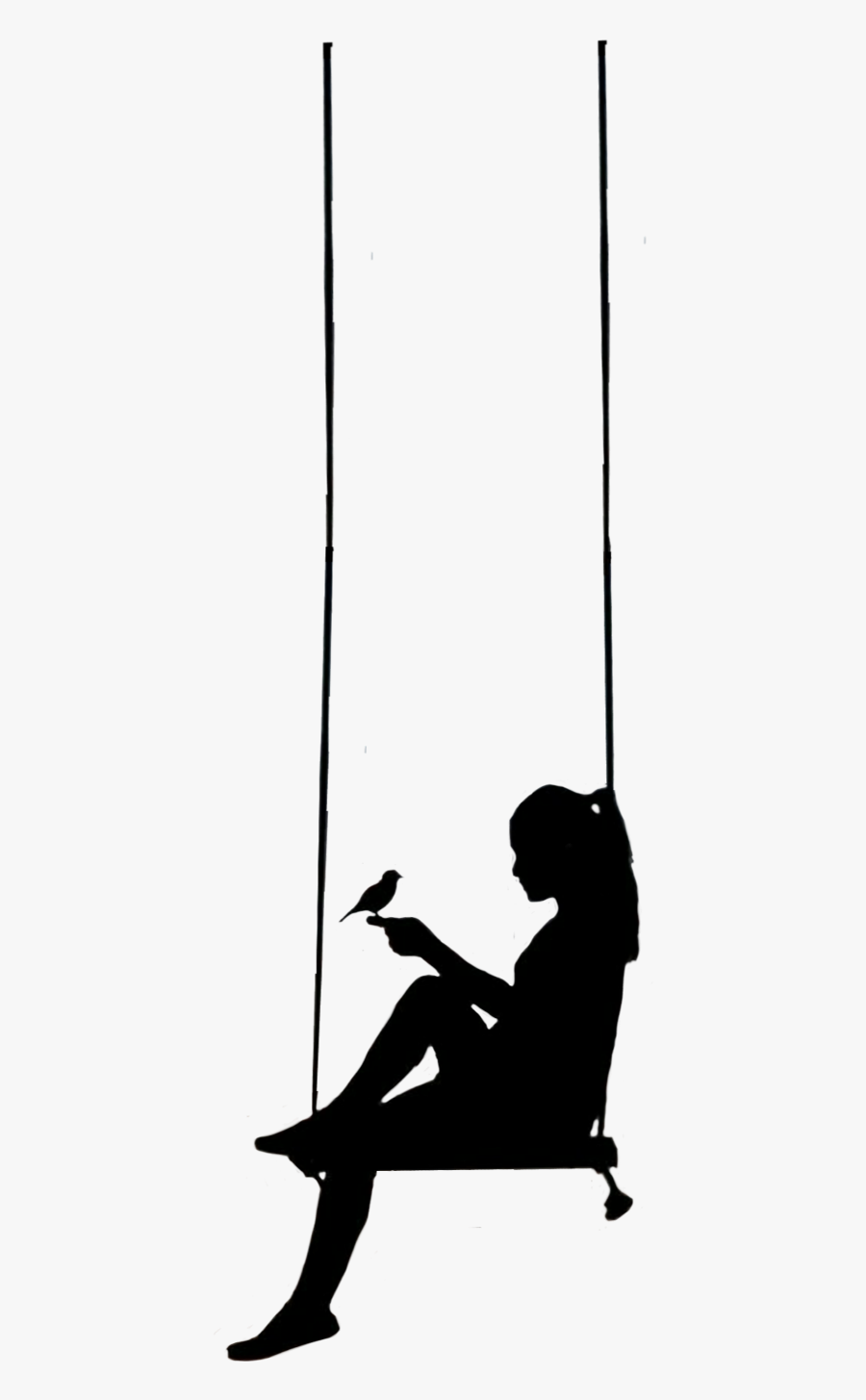 Cradle Seesaw Swing Swings Bascule - Girl On Swing Silhouette, Transparent Clipart