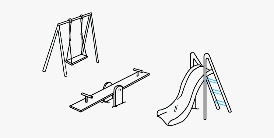 How To Draw A Playground - Draw A Playground, Transparent Clipart