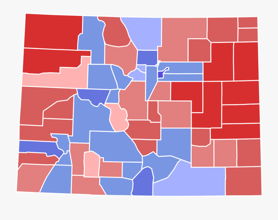 United States Clipart State Colorado - 2016 Election Map Of Colorado, Transparent Clipart