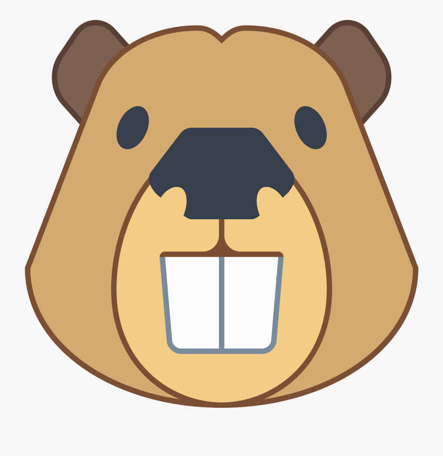 Beaver Clipart Emoji - Beaver Face Png, Transparent Clipart