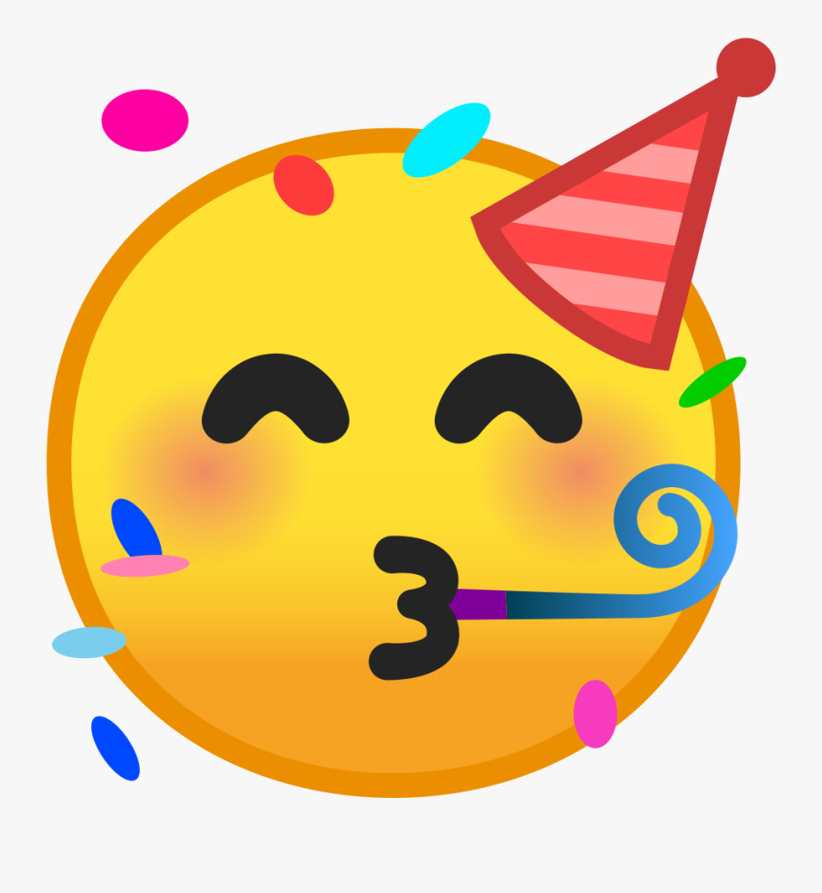 Noto Emoji Pie 1f973 - Emoji With Party Hat, Transparent Clipart