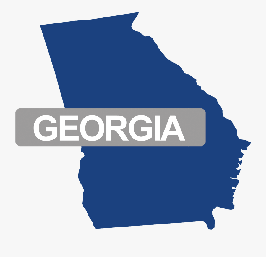 Georgia State Shape Flag, Transparent Clipart
