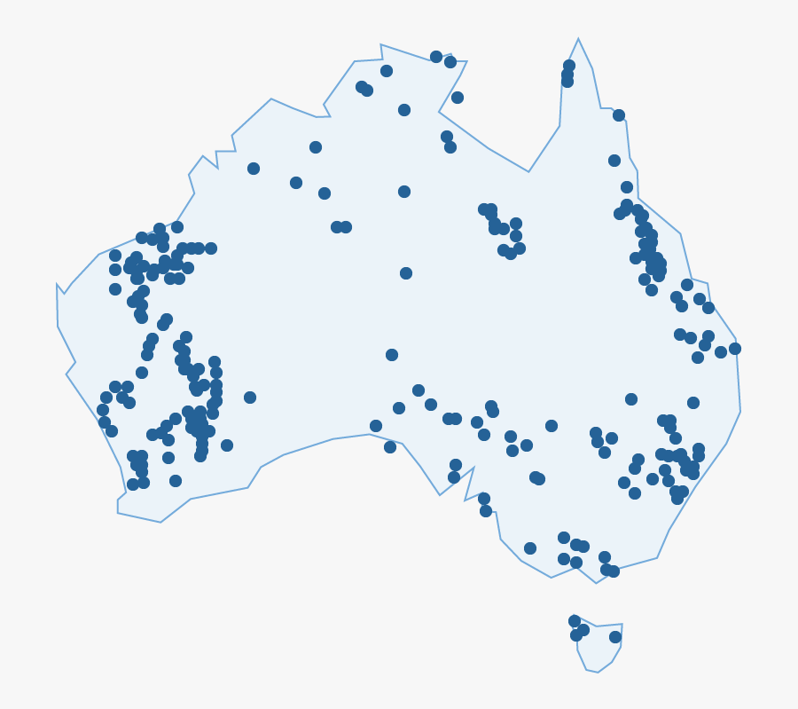 Mines Locations Australia - Greenland And Australia Size, Transparent Clipart