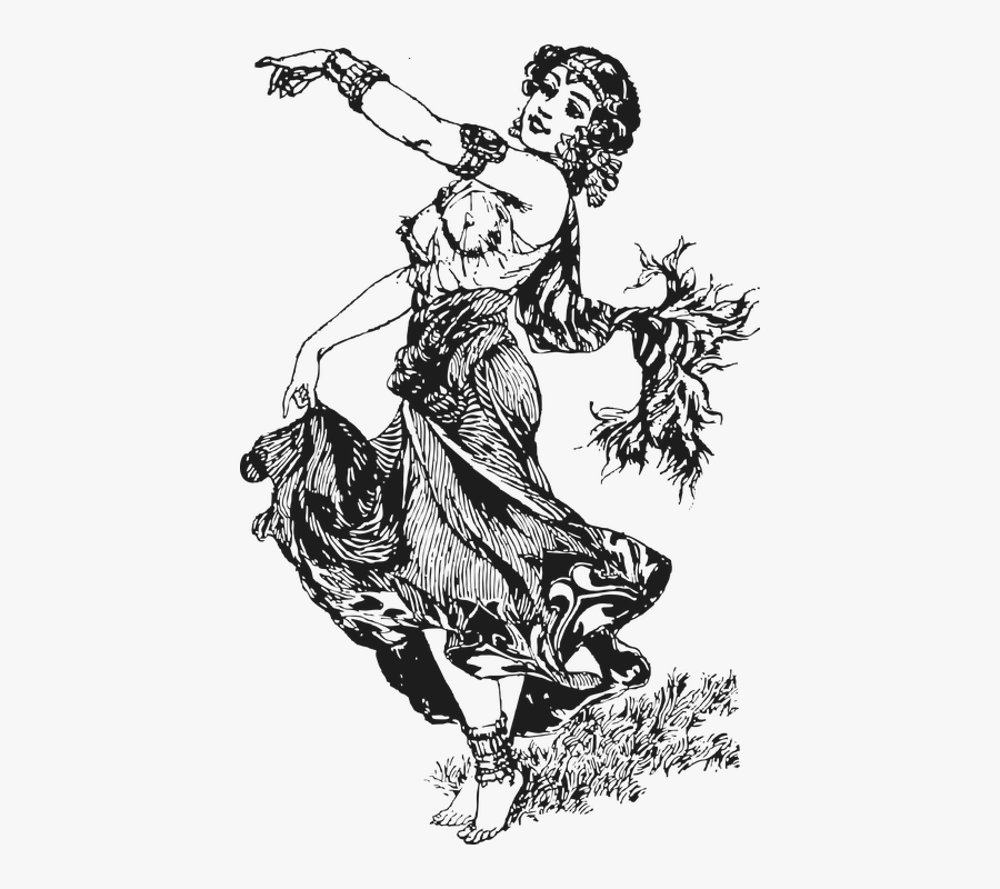 Belly Dancer Dance Dancer Beauty Glamour Gypsy - Belly Dance Clip Art Free, Transparent Clipart