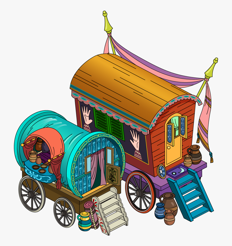 Transparent Gypsy Clipart - Wagon, Transparent Clipart