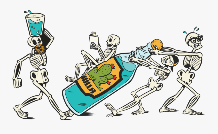 Transparent Running Skeleton Clipart - Cartoon, Transparent Clipart