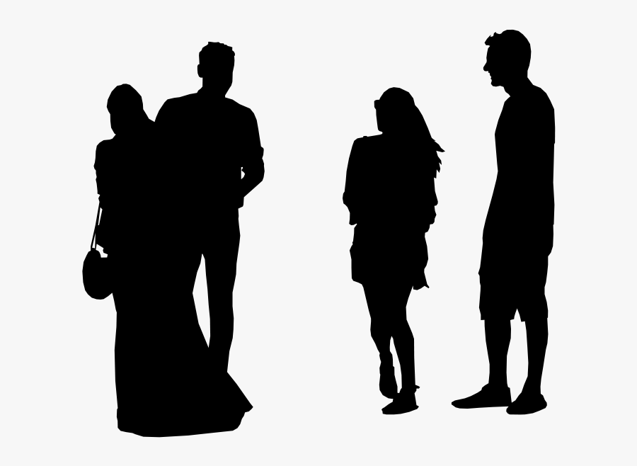 Black And White Human Transparent & Png Clipart Free - Architecture People Silhouette Png, Transparent Clipart
