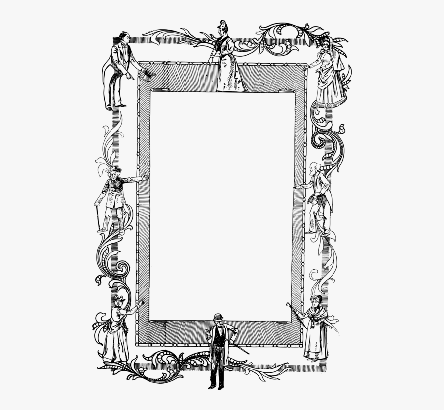 Picture Frame,line Art,monochrome Photography - Picture Frame, Transparent Clipart