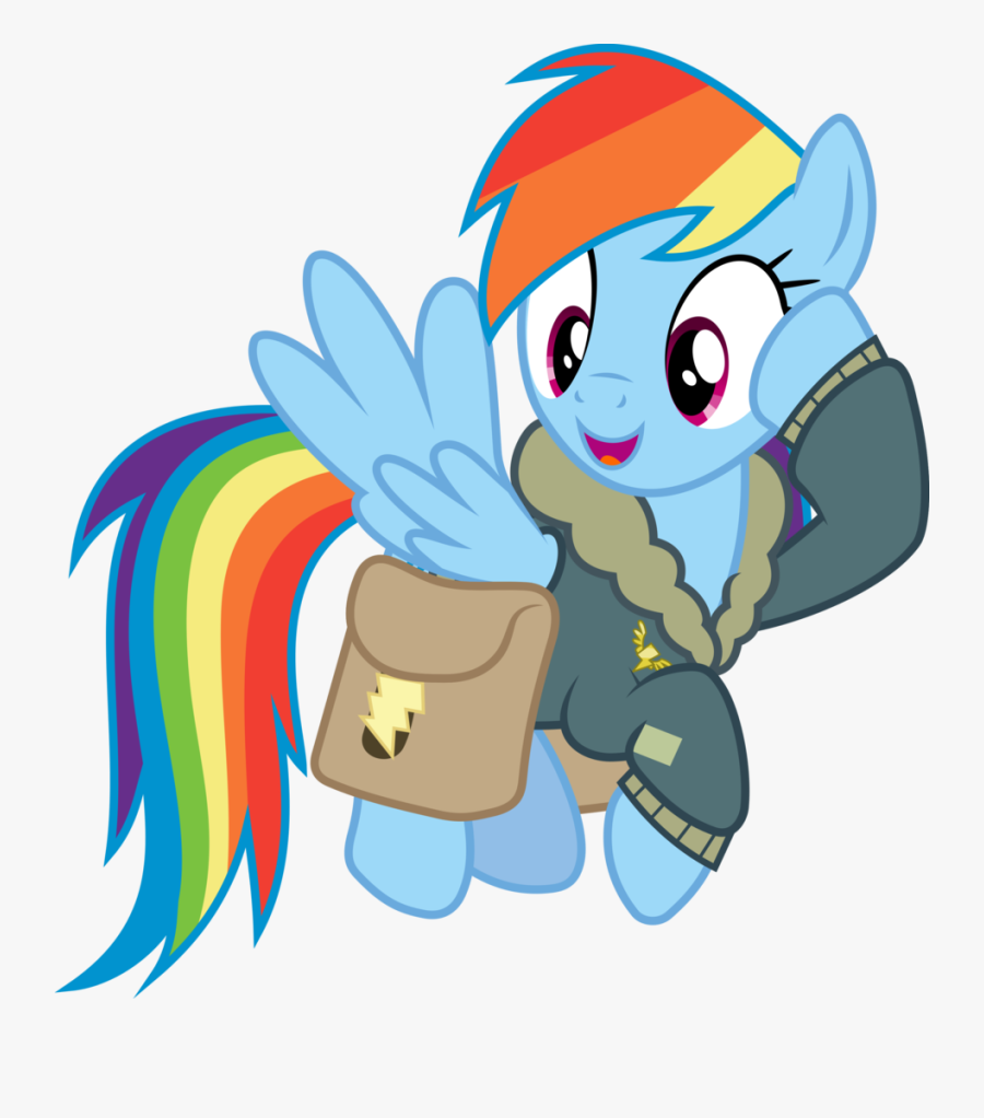 Artist Valadrem Bomber Jacket Clothes Flying - Rainbow Dash Little Pony Character Png, Transparent Clipart