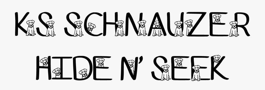 Sample Image Of Ks Schnauzer Hide N Seek Font By Pretty, Transparent Clipart