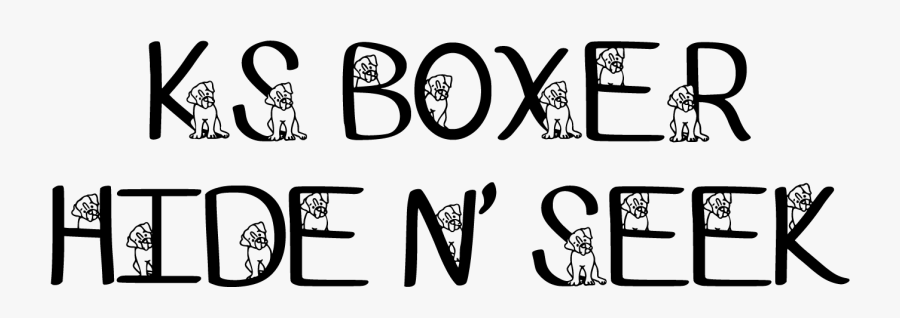 Sample Image Of Ks Boxer Hide N Seek Font By Pretty, Transparent Clipart