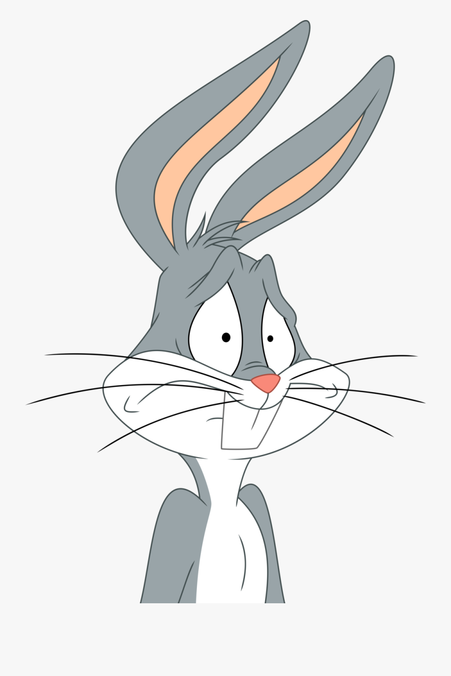 Bugs Bunny Scared Face, Transparent Clipart