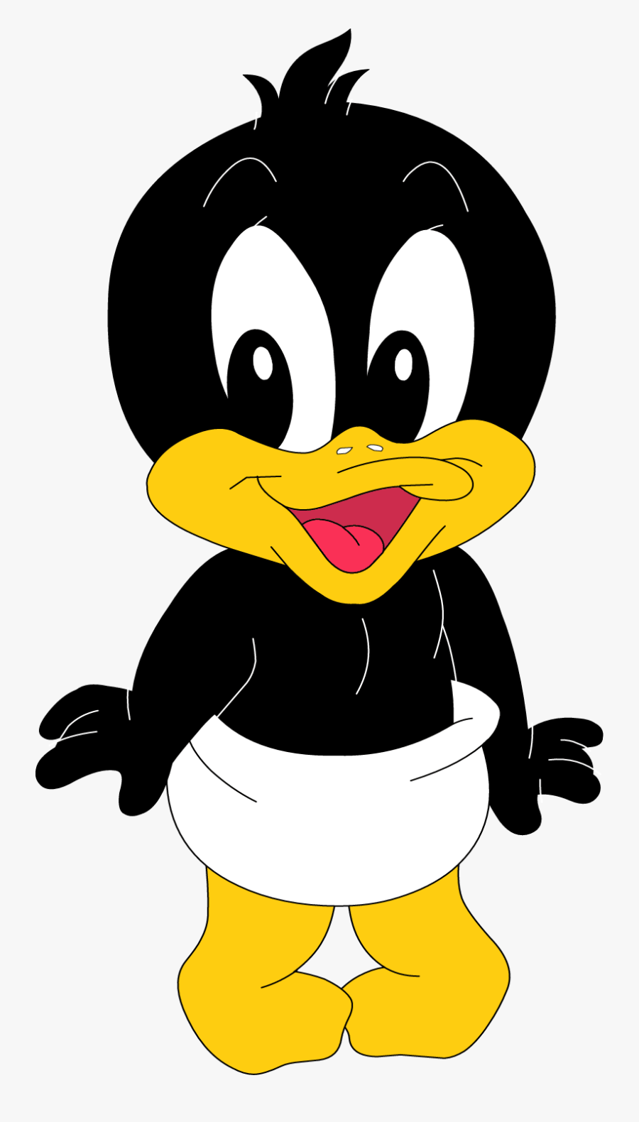 Clip Art Cartoon Characters With Big Eyes - Bugs Bunny Baby Daffy Duck, Transparent Clipart