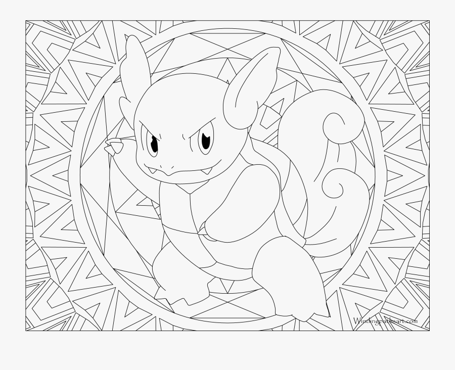 Wartortle Pokemon Coloring Page - Pokemon Wartortle Coloring Pages, Transparent Clipart