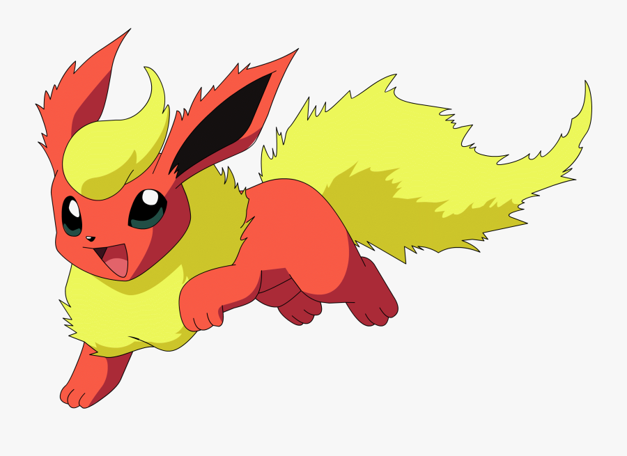 Flareon Pokemon Transparent Png - Pokemon Eevee Evolutions Flareon, Transparent Clipart