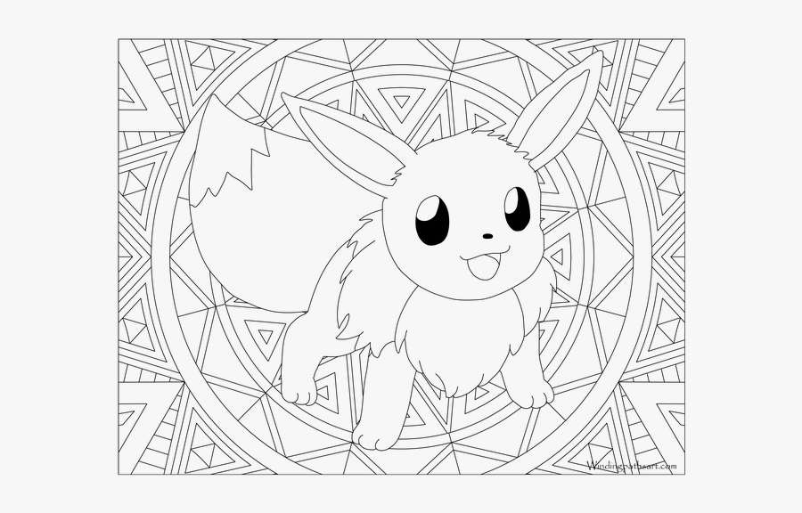 Adult Pokemon Page Eevee - Eevee Pokemon Coloring Pages, Transparent Clipart