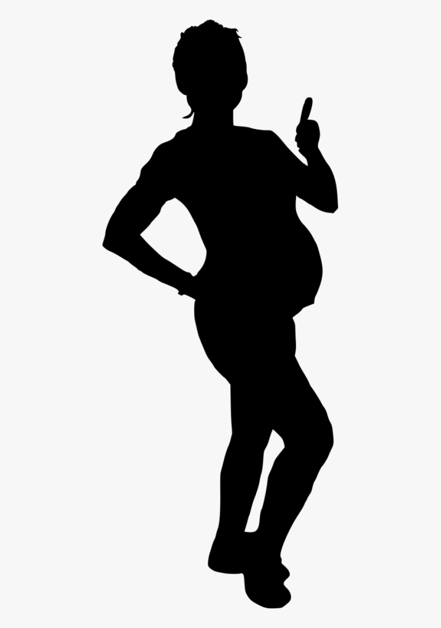 Pregnant Woman Silhouette Png - Imagenes Taekwondo En Png, Transparent Clipart