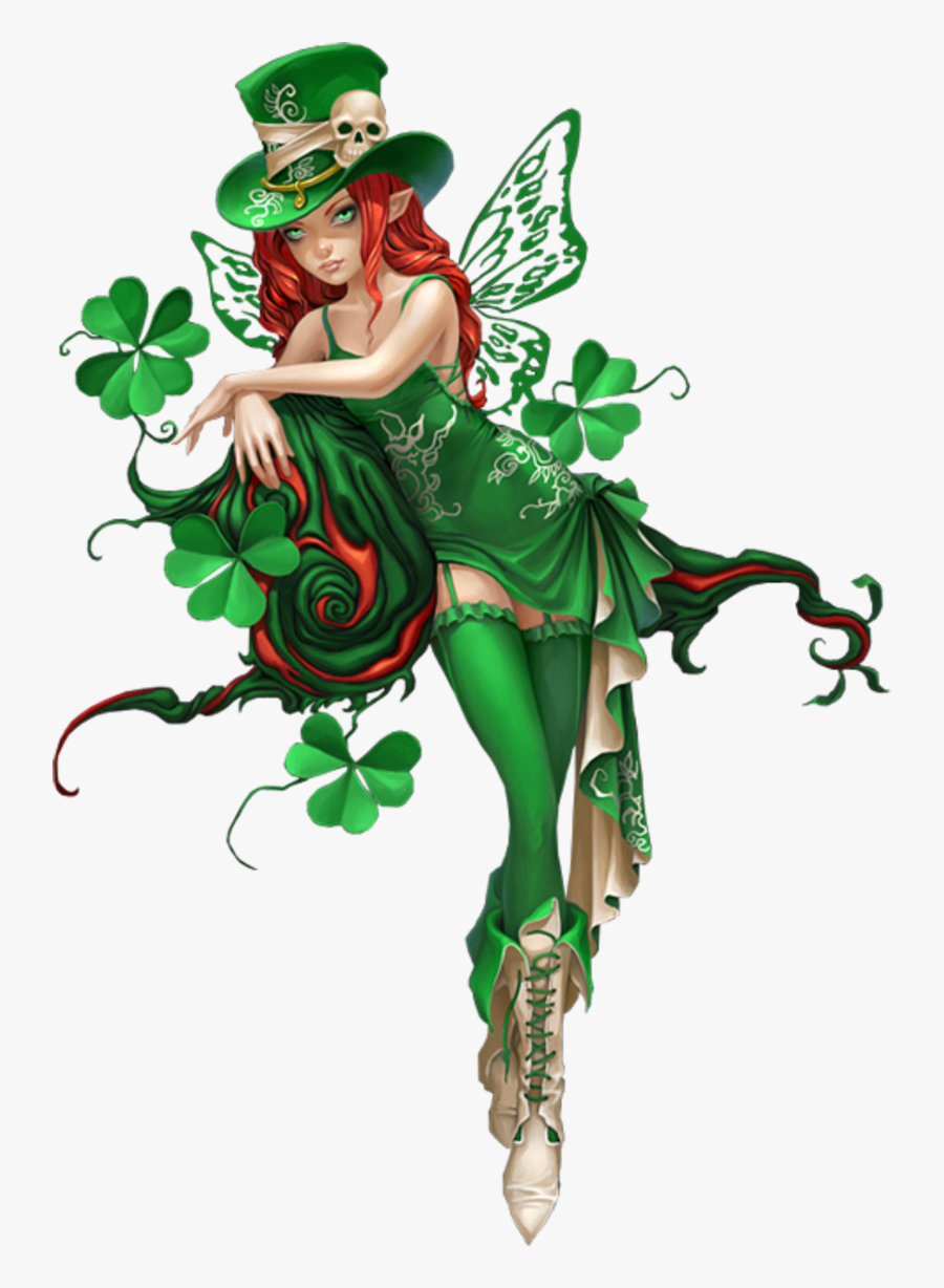 St Patrick's Day Fairy, Transparent Clipart