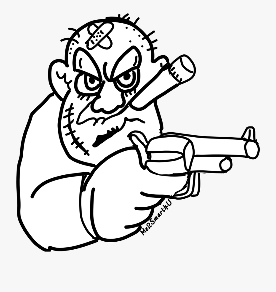 Gangster Simpsons Cartoon Drawing, Transparent Clipart